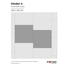 Model 4 schemă de montaj 40 x 40 cm