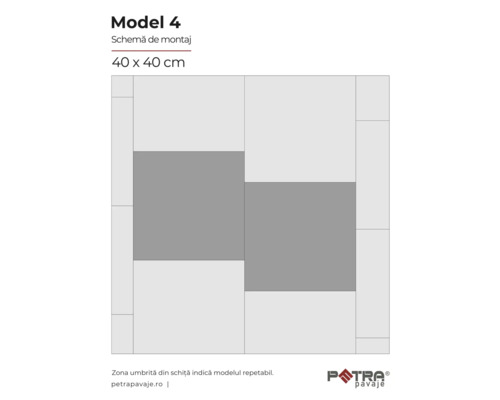 Model 4 schemă de montaj 40 x 40 cm