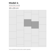 Schema de montaj Modelul 4, 20 x 20 centimetri