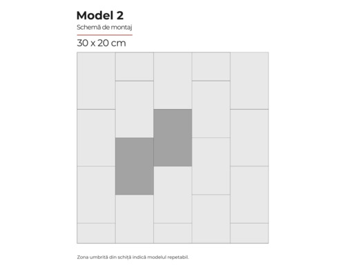 Modelul 2 schemă de montaj 30 x 20 centimetri