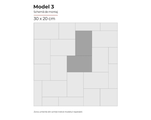 Schema de montaj Model 3, 30 x 20 centimetri