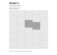 Schema de montaj Model 4 cu grilă de 20 x 20 centimetri