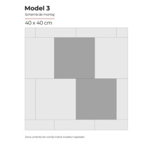 Schema de montaj pentru modelul de faianță 3, dimensiune 40 x 40 cm