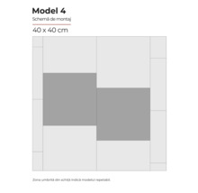 Schema de montaj Modelul 4, dimensiune 40 x 40 cm