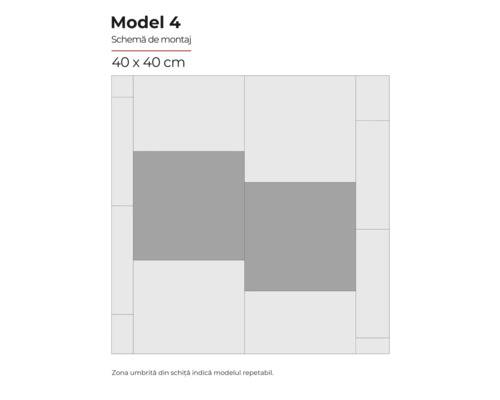 Schema de montaj Modelul 4, dimensiune 40 x 40 cm