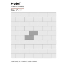 Schema de montaj pentru plăci de 20 x 10 centimetri