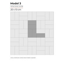 Modelul 3 schema de montaj pentru plăci 20 x 10 centimetri
