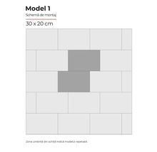 Schema de montaj Modelul 1 cu dimensiunile 30 x 20 cm