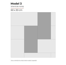 Model de montaj pentru plăci, modelul 3, 60 x 30 centimetri