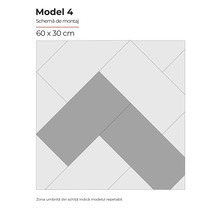 Schema de montaj Model 4, dimensiuni 60 x 30 cm