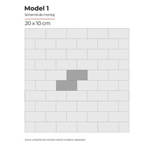 Schema de montaj Model 1 pentru plăci de 20 x 10 cm