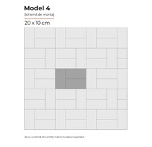 Model de montaj pentru plăci Model 4, format 20 x 10 cm