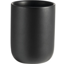 Ghiveci negru cilindric din ceramică