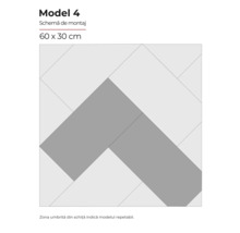 Model 4 schemă de montaj 60 x 30 cm