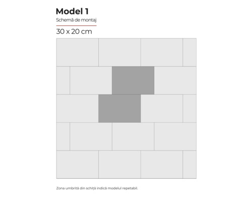 Schema de montaj Model 1, dimensiune 30 x 20 cm