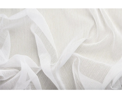 Material alb, transparent pentru perdele, cu textură