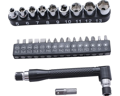 Set de chei tubulare cu diverse atașamente și mânere pentru șurubelnițe