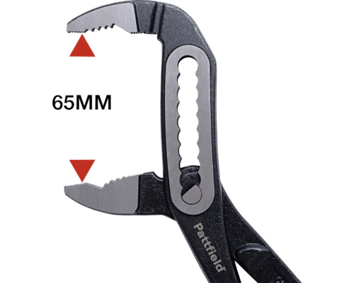Clește combinat Pattfield cu o deschidere maximă a fălcilor de 65 milimetri