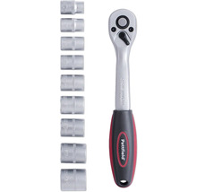 Set cheie cu clichet cu diverse capete de chei tubulare