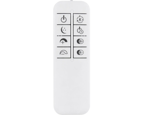 Telecomandă pentru iluminat cu diverse simboluri de funcție