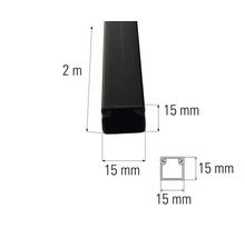 Dimensiunile unui profil de doi metri lungime