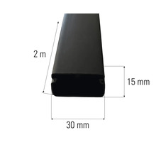 Scândură de gard de doi metri lungime, cu dimensiunile de 30 pe 15 milimetri.