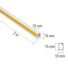Canal de instalare, lungime de doi metri, dimensiuni zece pe 15 milimetri