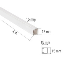 Canal de cablu, lungime 2 metri, dimensiuni 15 x 15 milimetri