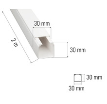 Canal de cablu, lungime de doi metri, lățime de 30 milimetri
