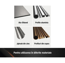 Prezentare generală a plăcii alu-dibond, profilelor de aluminiu, jgheabului de zinc și profilelor de cupru