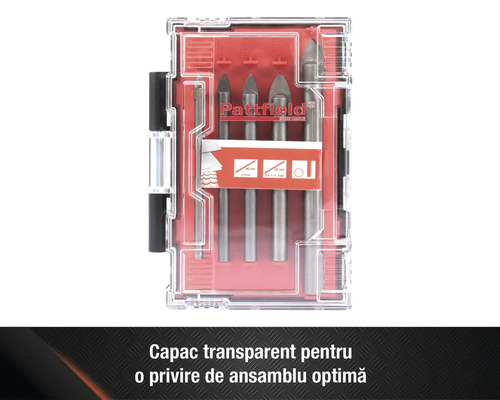 Set burghie sticlă Pattfield în cutie transparentă
