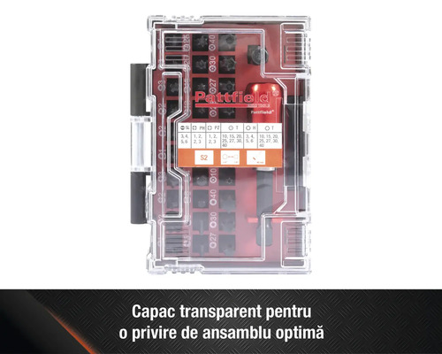 Set de biți Pattfield cu capac transparent