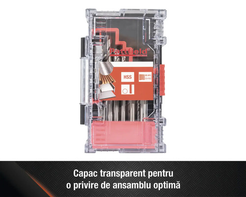 Set de scule Ratfied cu tarode HSS în cutie transparentă