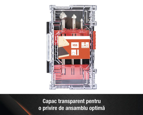 Set burghie Pattfield în cutie de plastic transparentă