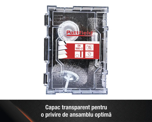 Set perii de sârmă în recipient transparent