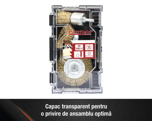 Set perii de sârmă Pattfield în carcasă transparentă
