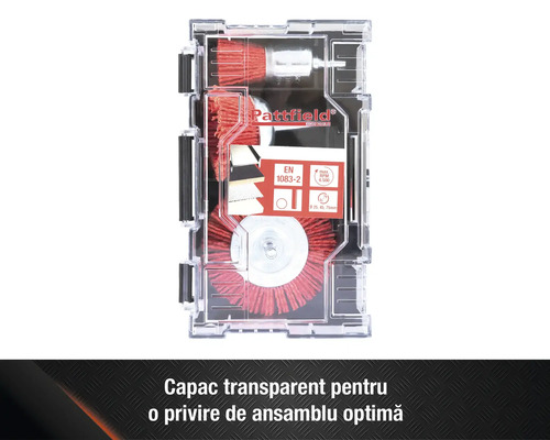 Set perii de sârmă Pattfield în cutie de depozitare transparentă