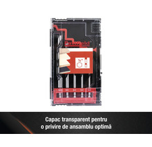 Set burghie pentru lemn Pattfield cu diferite dimensiuni în ambalaj transparent