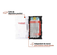 Set pânze de ferăstrău vertical în cutie de depozitare