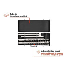 Set de burghie cu cutie de depozitare