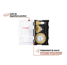 Set perii de sârmă în cutie de depozitare pentru mașini de găurit