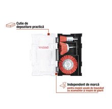 Set perii de sârmă în cutie de depozitare pentru mașini de găurit