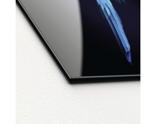 Vizualizare detaliată a unui colț de fotografie din sticlă