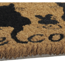 Covoraș de intrare din fibre de cocos cu inscripție