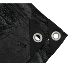 Imagine detaliată a unei prelate cu ochiuri pentru fixare