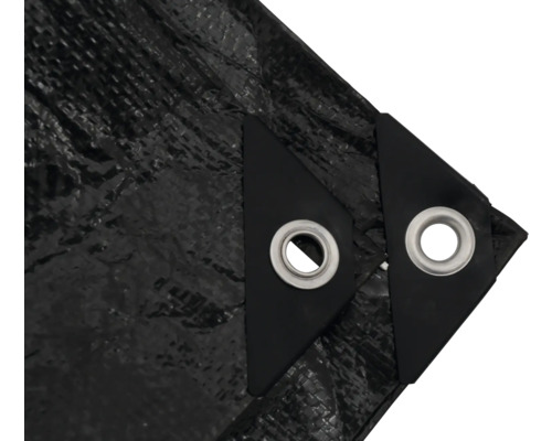 Imagine detaliată a unei prelate cu ochiuri pentru fixare