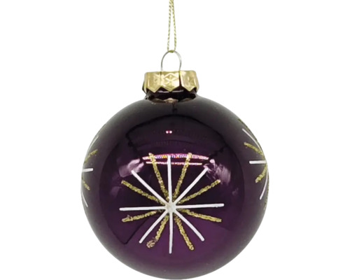 Glob de pom de Crăciun cu model de stea