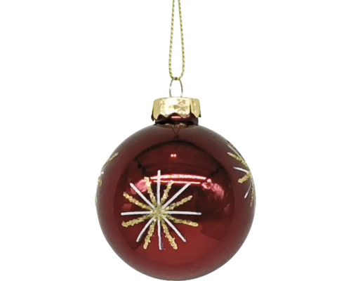 Glob de Crăciun cu model de stea și agățătoare
