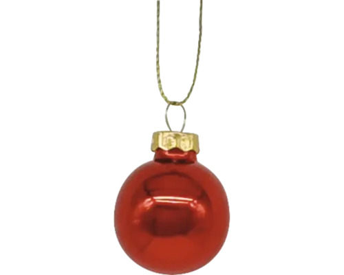 Glob de Crăciun roșu cu agățătoare