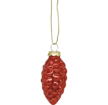 Glob de Crăciun roșu în formă de con cu agățătoare